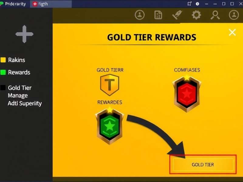 PUBG Mobile Gold Tier interface showing rank badge and rewards