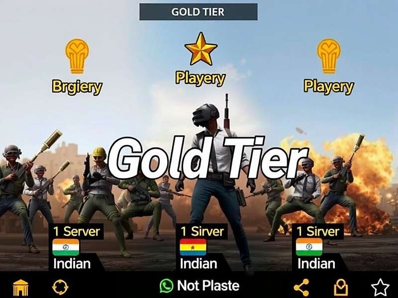 PUBG Mobile Gold Tier matchmaking screen showing Indian server players
